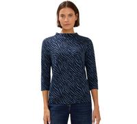 CECIL Damen 3227778 Shirt mit Minimal Print, urban Dark Blue, Small