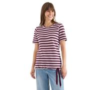 Damen Shirt mit Rundhals im Ajour-Look