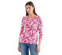 Damen Shirt mit Split Neck und Print