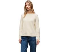 Rundhalspullover STREET ONE, Damen, Gr. 44, soft beige, Strick, Obermaterial: 98% Polyester, 2% Elasthan, unifarben, regular fit normal, U-Boot-Ausschnitt, gerader Abschluss, Pullover Rundhalspullover