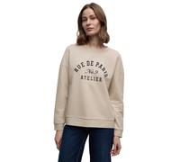 Street One Frauen Shirt mit Wording in Beige, Gr: 42