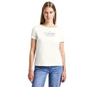 Shirt mit Wording Artwork Weiß 40