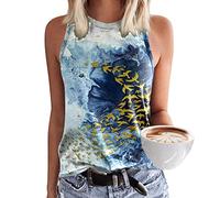 Damen Shirts Ärmellose Sommer Tank Top Schwarze Locker Crew Tees Top Rundhals Luftig Trägershirt Damentop Bunt Gym Ausgefallene Baumwolle Blusentop Tshirt Oberteile Tanktops Frauen