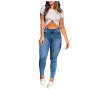 Damen Shorts Jeans, Cross Jeans Damen, Stretch Pocket Casual Full Enge Hose Beinlänge Reißverschluss Solide Hose Plus Size Freizeithose, Alle Meine Bestellungen Anzeigen 2025
