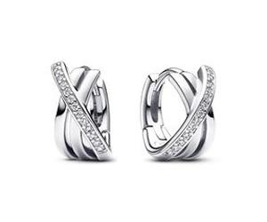 Damen Signature Creolen aus Sterlingsilber mit Zirkonia