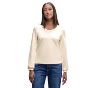 Street One Longsleeve Silk-Look V-Ausschnitt Creme Damen Größe 40