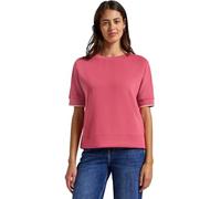 T-Shirt STREET ONE, Damen, Gr. 38, almond coral, Jersey, Obermaterial: 46% Modal, 46% Polyester, 8% Elasthan, unifarben mit Farbeinsatz, bequem hüftbedeckend, Rundhals, Bündchen kontrastfarben, Shirts