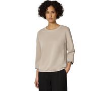 Street One Frauen Silk-Look Shirt mit Details in Beige, Gr: 36