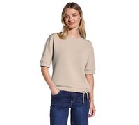 STREET ONE Damen A322903 Silk-Look T-Shirt, Cotton beige, 34