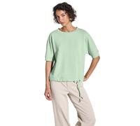 STREET ONE Damen A322903 Silk-Look T-Shirt, Milky Green, 34