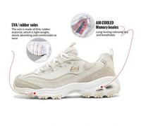 Damen Skechers D'LITES Panda Schuhe, leichte stoßabsorbierende bequeme Freizeitschuhe, luftgekühlte Memory-Schaum Einlegesohle, Retro Sportschuhe