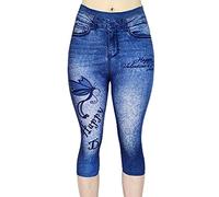 Damen Skinny Jeans Hoch taillierte Hosen Damen Leggings Denim Print Jeggings Damen Stretch Damen Skinny Fit Jeans Stretch Hoch taillierte Denim Jeggings mit Taschen Jeanshose