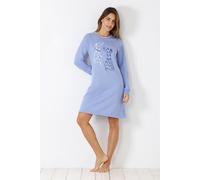 Damen Sleepshirt mit Bündchen Frottee Reverse