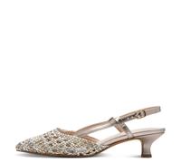 MARCO TOZZI Damen Slingpumps Spitz Kleiner Absatz, Metallisch (Rose met. Comb), 38 EU