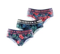 Damen-Slip, Baumwolle, Unterwäsche für Damen, bequem und weich (3 Stück), Rot/Rosa/Blau, 36