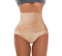 Damen-Slip, große Größe, aus Spitze, sexy, hohe Taille, Slip, Gesäß, flacher Bauch, mehrfarbig, Slips, Stretch, lässig, atmungsaktiv, modisch, unsichtbar, gold, 6X-Large