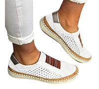 Damen Slip On Sneaker rutschfeste Turnschuhe Sportschuhe Bequeme Schlupfschuhe Plateau Frühling Sportschuhe Leichtgewichts Atmungsaktiv Joggingschuhe Casual Elegant Plate Fitness Schuhe