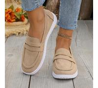 Damen-Slipper aus Wildleder, atmungsaktiv, leicht, rutschfest, Fußgewölbeunterstützung, flach, lässig, Wandern, Alltag, Outdoor, Khaki, Schwarz, Braun