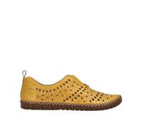 Damen Slipper Damen | Rieker | Gelb | Größe 36 | Material: Glattleder/Textil