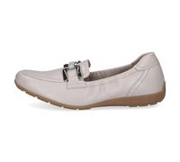 CAPRICE Damen Slipper aus Leder Bequem, Cremefarben (Pearl Per.Deer), 37 EU