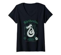 Damen Slytherin Pride Harry Potter 2025 T-Shirt mit V-Ausschnitt