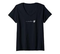Damen Smile Daisy - Design „Mama und ich“ T-Shirt mit V-Ausschnitt