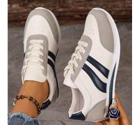 Damen Sneaker in Grau, Große Größen, Schnürschuhe im Lässig-Flat-Stil, bequeme Sportschuhe für Studentinnen, Trainingsschuhe für Frauen