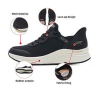 Damen Sneaker mit niedrigem Schaft, leichte Lässig Laufschuhe, stoßabsorbierend & langanhaltend, Stil 117627-BLK