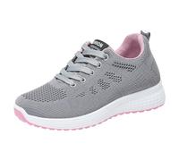 Damen Sneaker Mit SchnüRung Leichte Laufschuhe Mesh Running Shoes Atmungsaktiv Sommerschuhe Bequeme Sportschuhe Mit Weiche Sohle Turnschuhe rutschfest StraßEnlaufschuhe Gym Fitnesschuhe