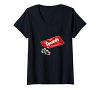 Damen Sneakers Are My Sweet Tooth Sneaker Sneaker Head in Bonbonrot T-Shirt mit V-Ausschnitt