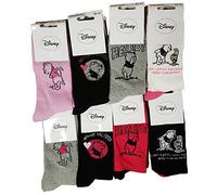 Damen-Söckchen Disney: Minnie, Prinzessin, Tinkerbell, Winnie, Titi, Star Wars, aus Baumwolle, verschiedene Modelle je nach Verfügbarkeit. Gr. One size, Pack de 6 Asst2 Winnie L'ourson