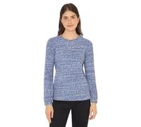 Langarmshirt CECIL, Damen, Gr. XXL (46), urban dunkelblau melange, Web, 40% Baumwolle, 40% Viskose, 17% Polyester, 3% Elasthan, meliert, normal normal, Rundhals, abgesteppt, Shirts Langarmshirt, mit R