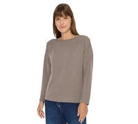 Cecil - Softes Melange Shirt chocolate mousse melange - Gr. - XL