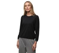 Street One Frauen Softes Shirt mit Rippdetails in Schwarz, Gr: 38