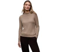 Langarmshirt STREET ONE, Damen, Gr. 46, light terra mocha meliert, Jersey, Obermaterial: 80% Viskose, 15% Polyester, 5% Elasthan, unifarben, körpernah hüftbedeckend, Rundhals, Shirts Langarmshirt, in