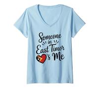 Damen Someone In East Timor Loves Me Couple Love T-Shirt mit V-Ausschnitt