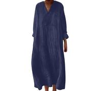 Damen Sommerkleid Elegant Halbarm Hemdkleid Party Kleider Freizeitkleider Einfarbig Midikleid Casual A Linien Kurzes Kleid,Kleider Lang Damen Sommer,Elegant-modisch
