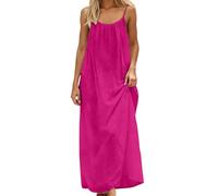 Damen Sommerkleid Elegant Halbarm Hemdkleid Party Kleider Freizeitkleider Einfarbig Midikleid Casual A Linien Kurzes Kleid,Sommerkleid Baumwolle,Weich/bequem