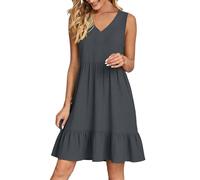 Damen Sommerkleid Kurzarm Kleider Kleid Wickelkleid,Elegantes Sommerkleid,Retro-Modisch