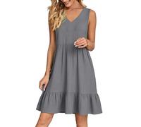 Damen Sommerkleid Kurzarm Kleider Kleid Wickelkleid,Elegantes Sommerkleid,Retro-Modisch