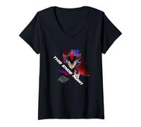 Damen Sonic the Hedgehog 3 - Shadow „Das endet jetzt“ T-Shirt mit V-Ausschnitt