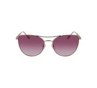 LONGCHAMP Damen LO134S 43028 770 Sonnenbrille Metall Gold Bordeaux Schmetterling Normal Schattiert