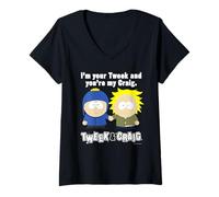 Damen South Park I'm Your Tw nd You're My Craig Funny Cartoon T-Shirt mit V-Ausschnitt