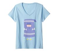 Damen South Park Towelie Smile Face Halloween T-Shirt mit V-Ausschnitt