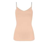 Hanro Unterhemd aus merzerisierter Baumwolle - wattiert Modell Cotton Seamless in Beige, Größe M