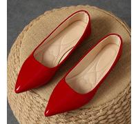 Damen spitze modische Ballerinas in Minzgrün, Lila, Champagner, Rot, Gelb, Schwarz - Bequeme Lässig Outdoor Loafer für den Herbst