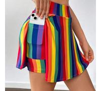 Damen sportliche Pride Shorts, Pride Pride Shorts Damen Sweatshorts - mit seitlichen Taschen, modische Sommer Lässig Hosen Rock