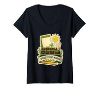 Damen Sprout Count Morning Garten T-Shirt mit V-Ausschnitt