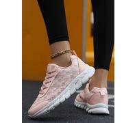Damen Star Lace Mesh Sneaker Atmungsaktiv Leichte Schnürer Walkingschuhe Komfort Casual Laufschuhe
