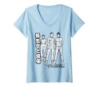 Damen Star Trek Spock Kirk Bones Kanji Stance T-Shirt mit V-Ausschnitt
